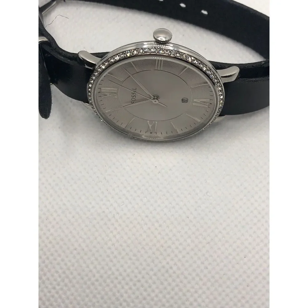 Fossil ES3545 Women Leather Analog Silver Dial Quartz Watch W/ Custom Band LP239